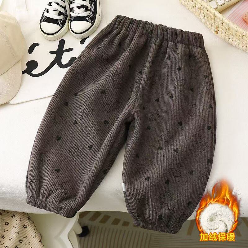 儿童加绒加厚卫裤男女童秋冬款长裤宝宝绒冬季外穿一体绒保暖裤子|undefined