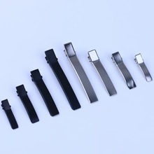 金属加厚宽版双叉鸭嘴夹 DIY发夹刘海碎发夹黑色银色发饰头饰配件