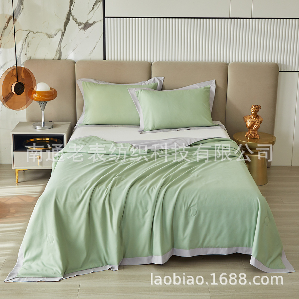 跨境外贸厂家亚马逊速卖通床上用品空调被纯色夏被午休盖被薄被芯