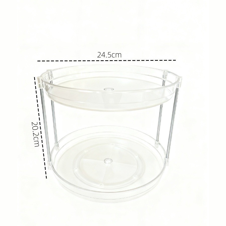 Estante de almacenamiento de condimentos de cocina giratoria transfronteriza Caja de almacenamiento de escritorio de baño Cosméticos de cuidado de la piel Estante de escritorio image 13