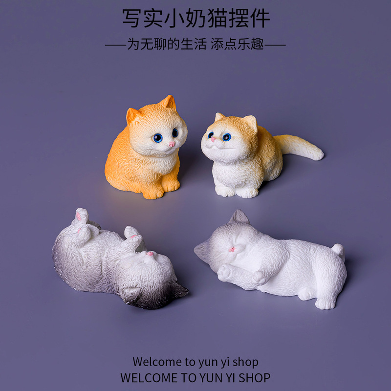 Micro Landscape Creative Realistic Little Cat DIY Landscaping Ornaments Accessories Living Room Home Decoration Desktop Small Ornaments Micro Landscape Creative Realistic Little Cat DIY Landscaping Ornaments Accessories Living Room Home Decoration Desktop Small Ornaments