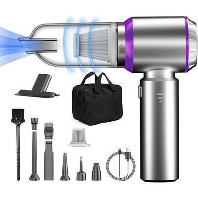 Tozsoranlar – Car-mounted vacuum cleaner, brushless, high-power, super - silver-purple-brushless-111v-with-storage-bagfull-english-packaging
