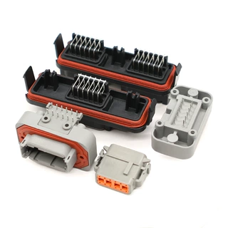 DTM系列12/24孔 PCB焊接板国产防水连接器DTM13-12PA-12PB-R008
