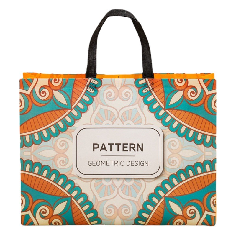 Bolso no tejido al por mayor de la ropa revestida bolso de compras de las mujeres impreso LOGOTIPO bolsa de regalo bolso no tejido bolso de mano