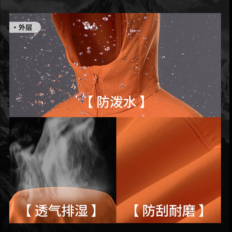定制加绒软壳衣男女2025新款春秋冲锋衣防风防水户外登山情侣外套|undefined