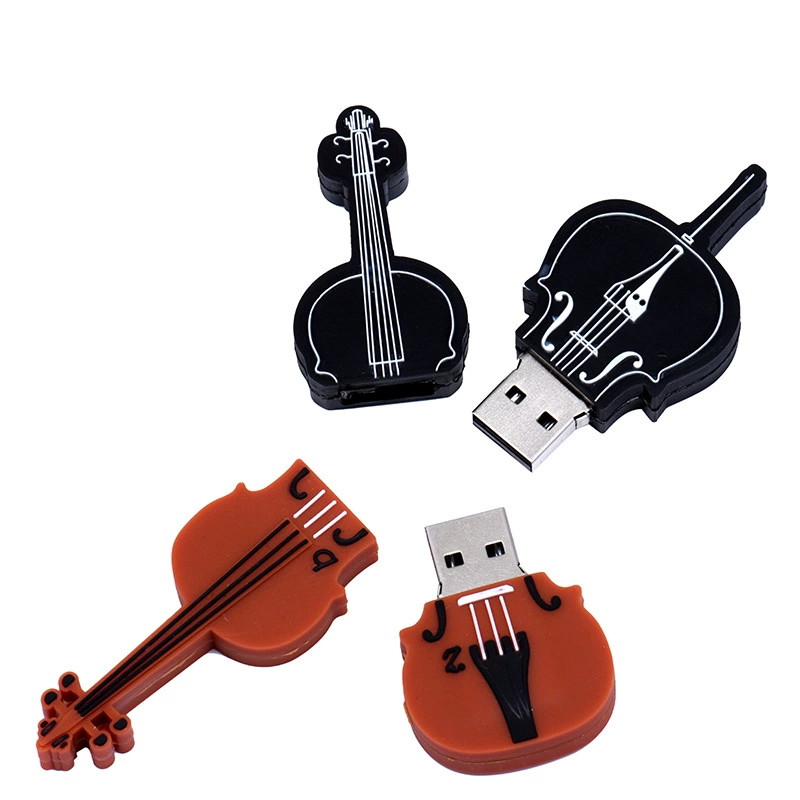 Мультяшные заколки, креативная USB-флешка, геометрический портативный музыкальный плеер, гитара PVC