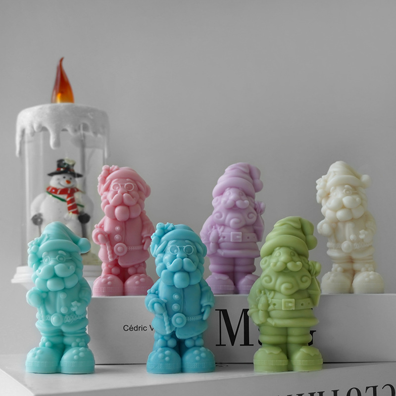 Jiahui Mei Santa Banana molde DIY Navidad cemento imán molde decoración pintada a mano