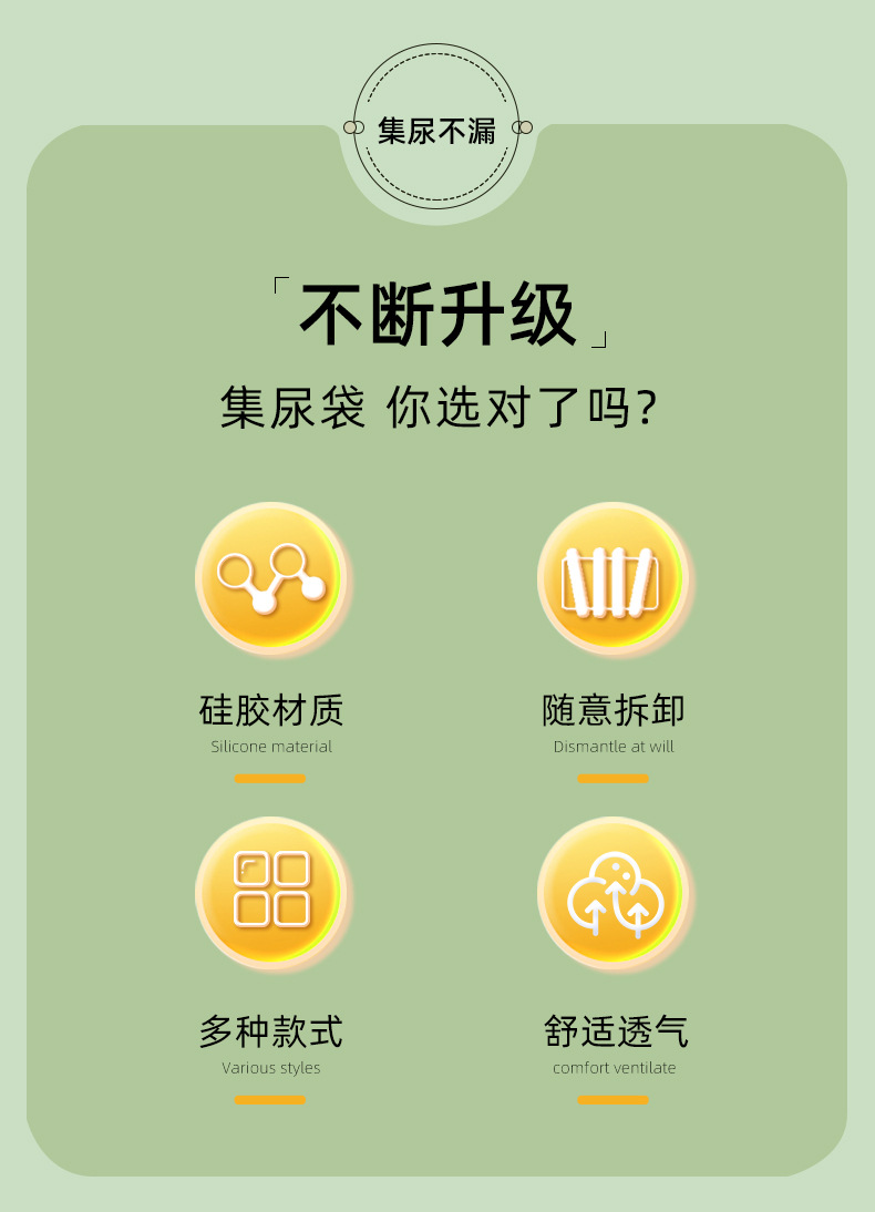 Urinal for the Elderly, Male Bedridden Urinary Catheter, Urine Collection Bag, Female Elderly Paralyzed Urine Bag, Car Emergency Urine Bag