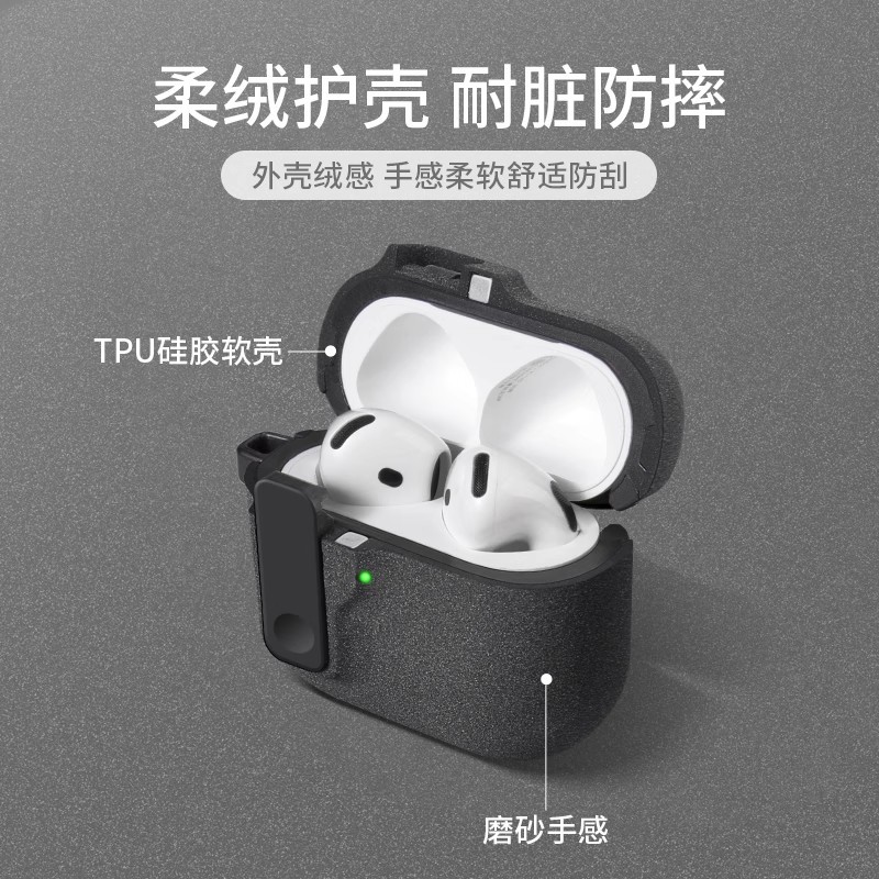 Aplicable para AirPodPro3 2 generación Apple Bluetooth auriculares cubierta AirPod4 cubierta de munición de negocios caja de quinta generación