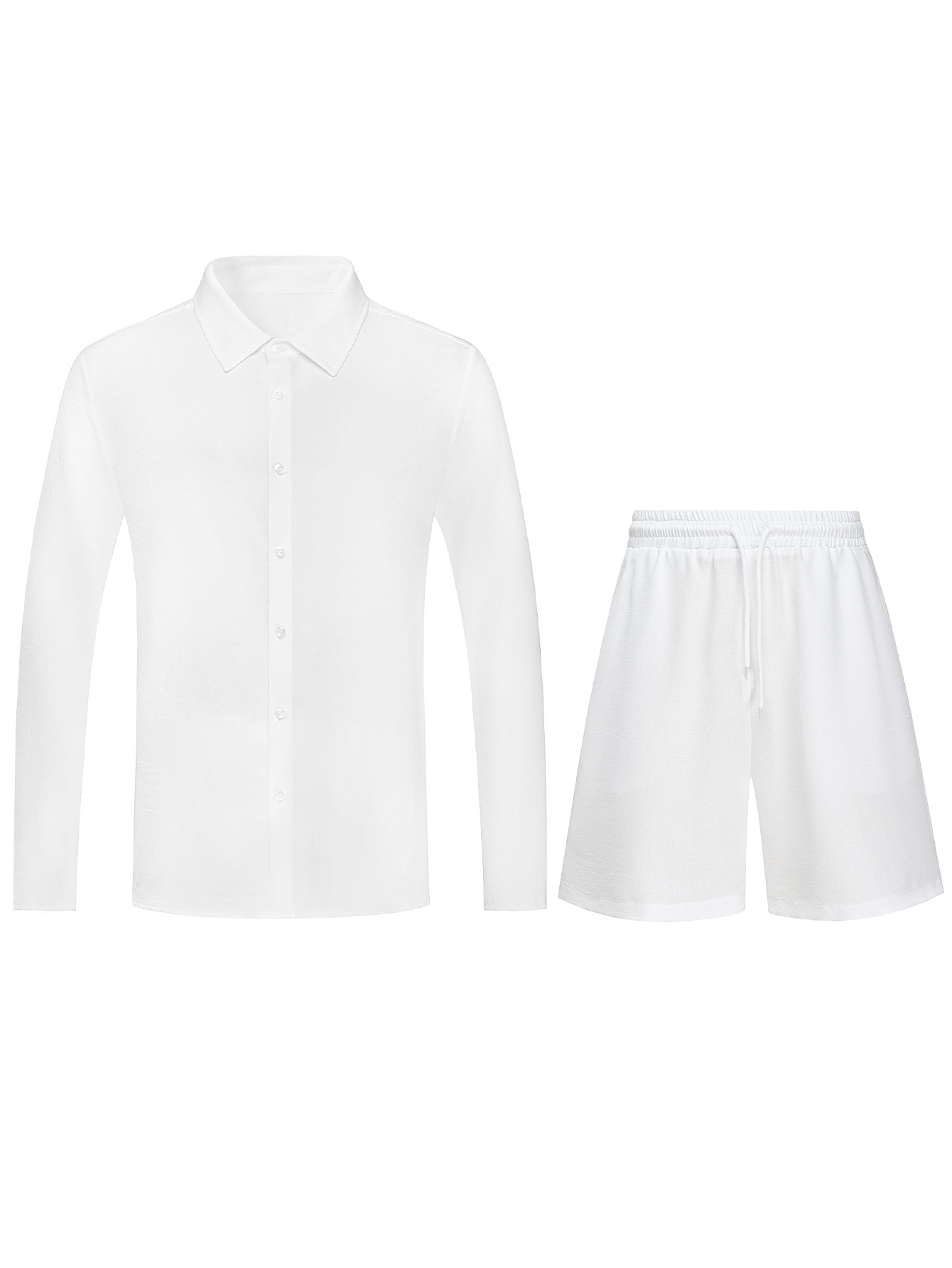Ensemble chemise et short décontracté chic pour homme été_voghion.com