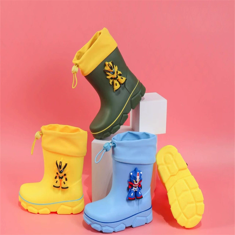 Трансформеры стерео мультяшная водяная обувь для мужчин и женщин водонепроницаемый модный дождь сапоги с толстой подошвой нескользящие и износостойкие дождевые туфли