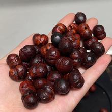 紫檀屁桃爱心上下通孔配件 DIY文玩手串项链 TY2473