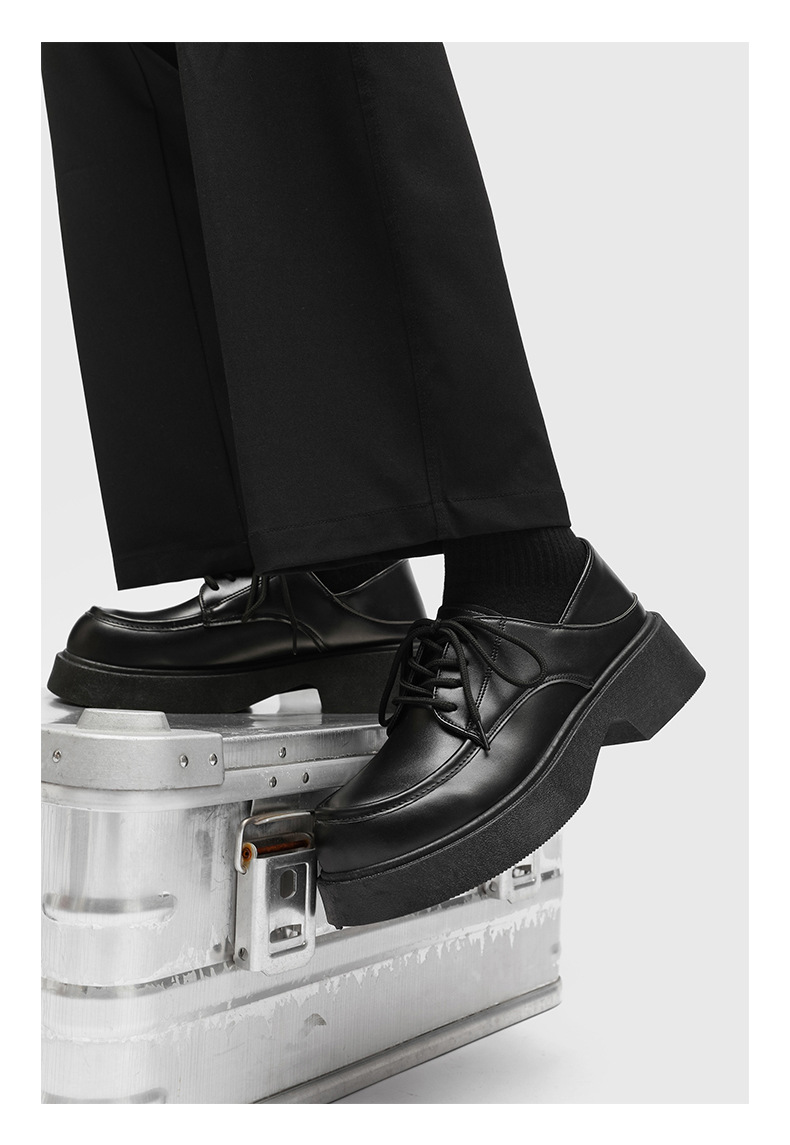 ShoeVault Large Leather Couple Style Japanese Short Boots 2025 Spring New Derby High Appearance Teen Boys Shoes Dropshipping_voghion.com