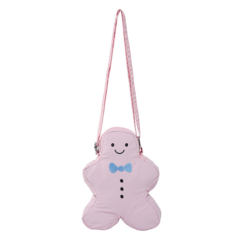 Bolso pequeño de hombre de pan de jengibre de Navidad 2025 verano nuevo bolso femenino diseño de nicho bolso de hombro lindo bolso de lona