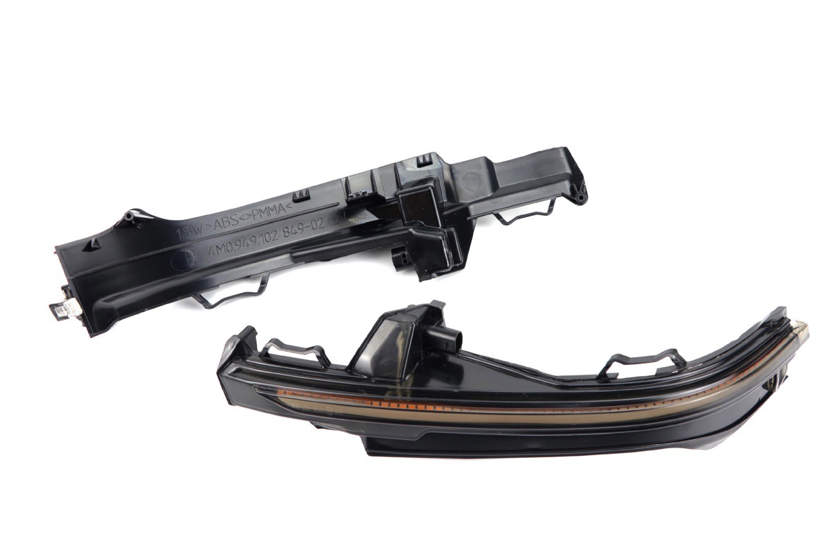 Dynamic Smoked Black Rearview Mirror LED Turn Signal for Audi Q5 FY Q7 4M