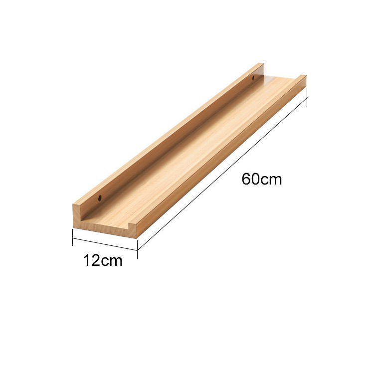 Estante de exhibición de caja ciega Estante de almacenamiento para pared de madera maciza en la pared Estante de almacenamiento de tablero de una sola palabra