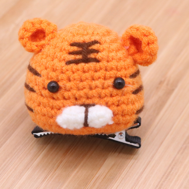 Orange tiger hair clip