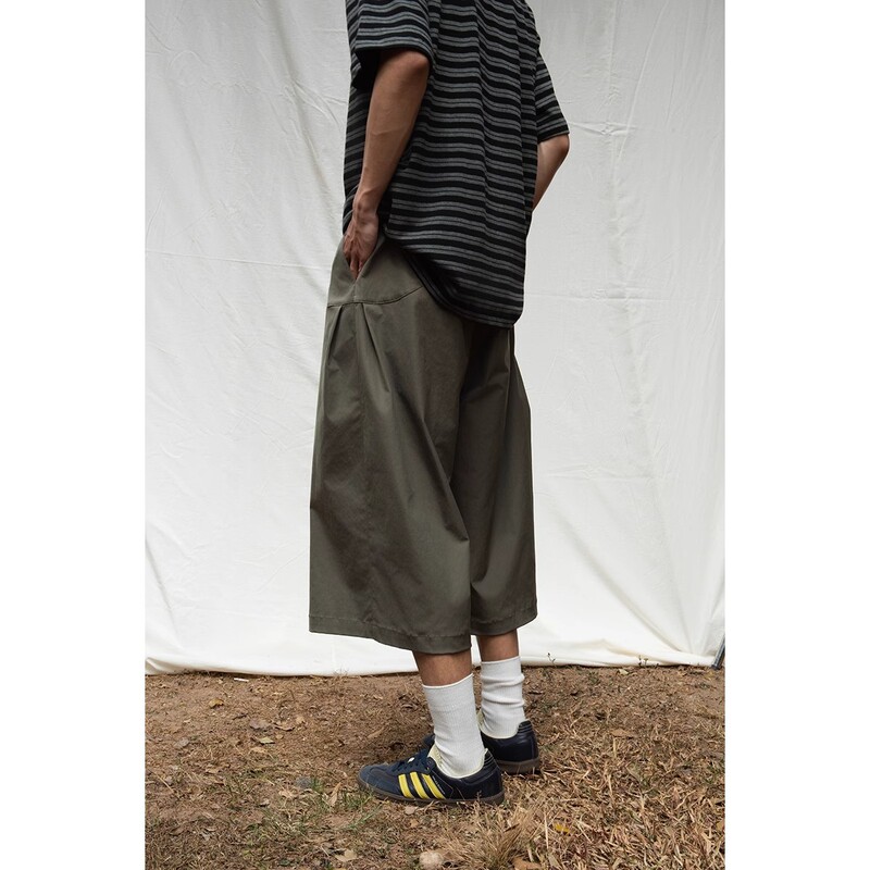 Cross-Border Amazon 2025 Summer Outdoor Lightweight Cropped Pants Men's Japanese Style Pure Color Simple Casual Loose Pants