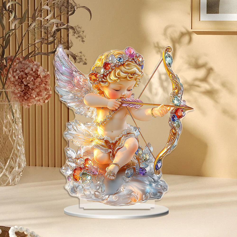 Nuevos productos transfronterizos Cupid Angel Decoration 2D Acrylic Decoration Home Desktop Accessories Regalo