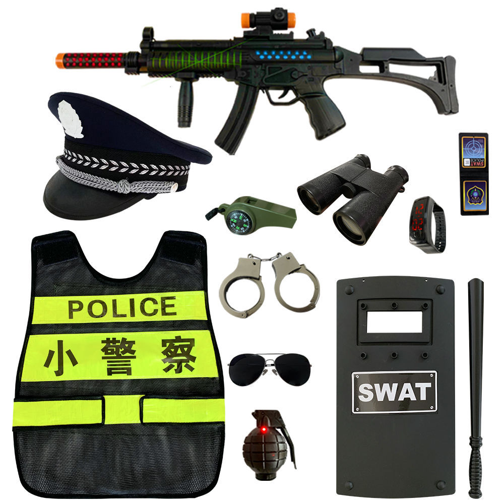 (Cross-border trading), set with light music, police, 13 pieces