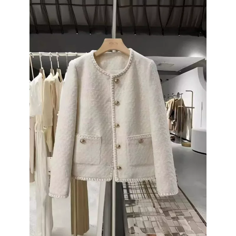 Демисезонный wool jacket, элегантный пиджак, стиль Шанель, французский стиль