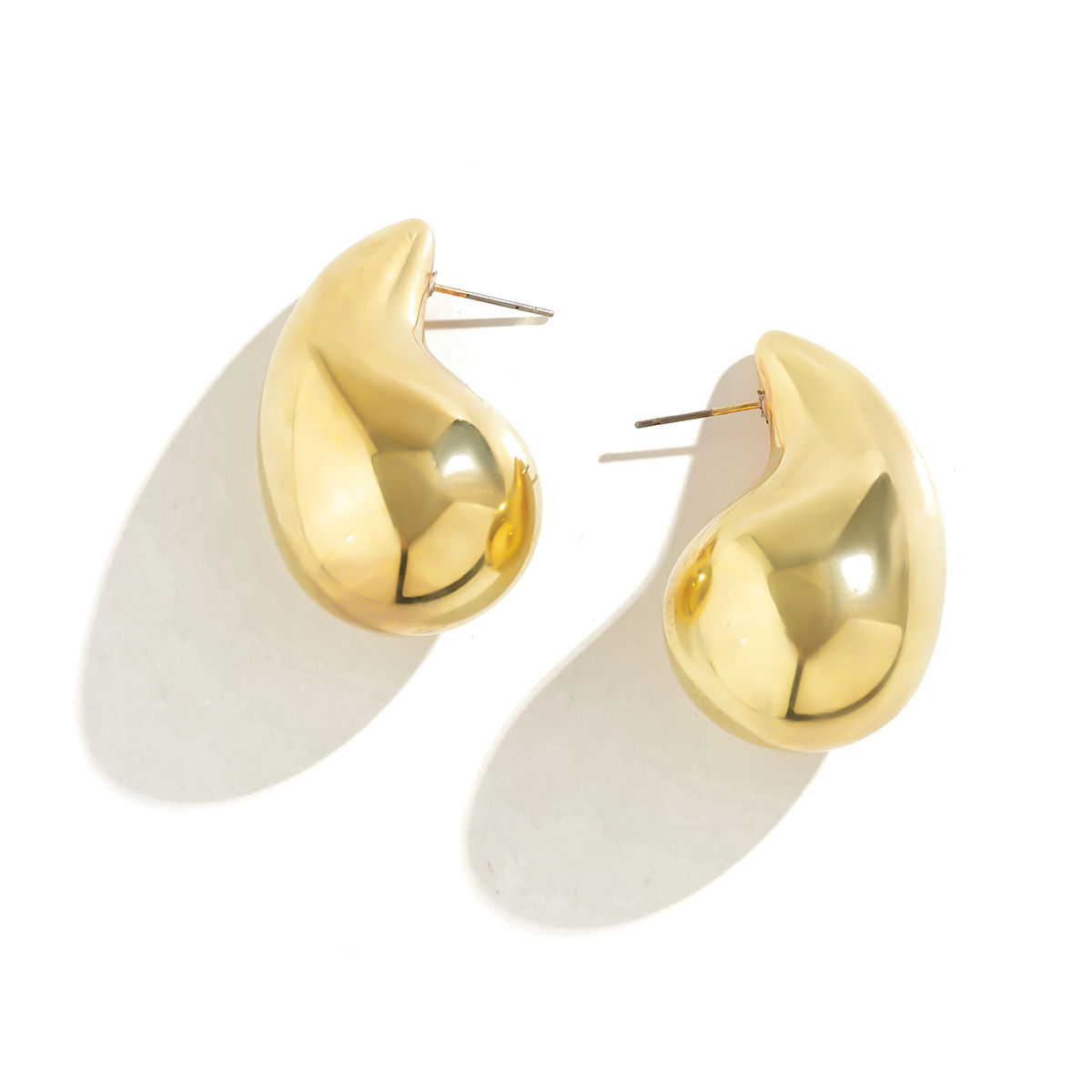Water Drop Stud Earrings Minimalist Punk Style Drop Earrings_voghion.com