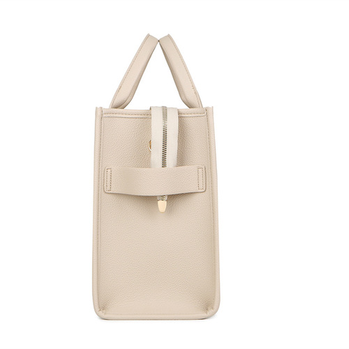 Cross-border foreign trade women's bag drop shipping new solid color PU letter tote bag simple casual large capacity handbag