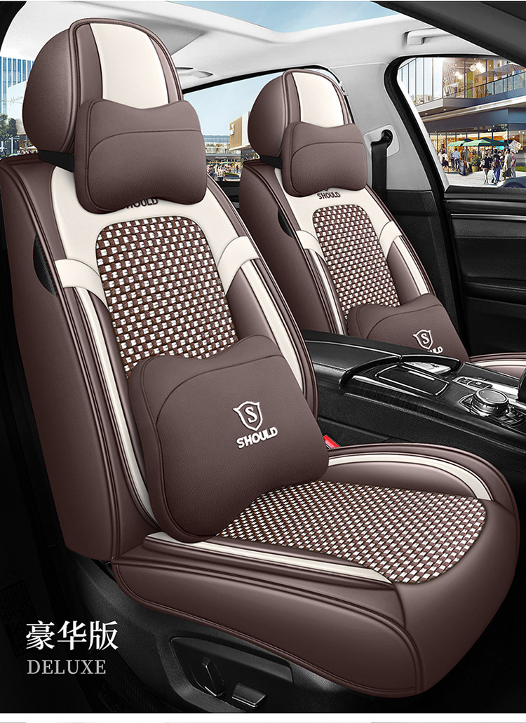 23 new all-inclusive Napa leather Four Seasons universal car seat cushion entity foreign trade export Amazon one-piece delivery