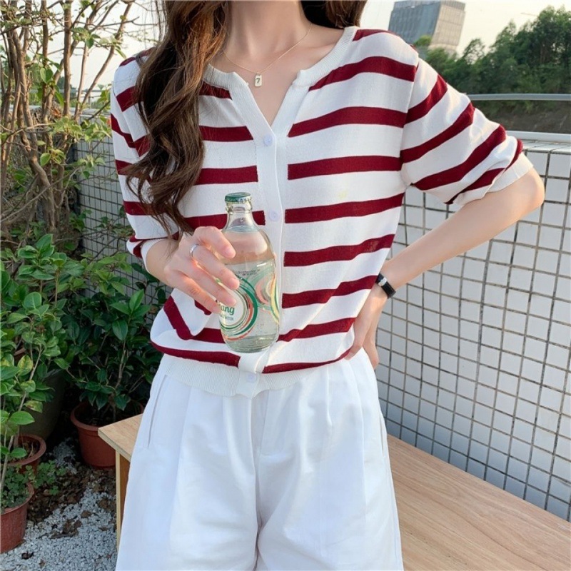 summer knitted cotton fashionable cardigan