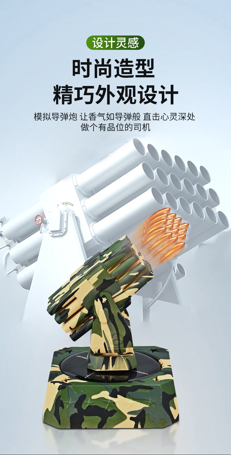 Car-mounted aromatherapy near anti-cannon solar rotating ornaments car perfume car center console lasting fragrance decoration