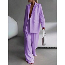 J 24213 Elegant Solid Color Split Sleeve Suit ������װ��װ