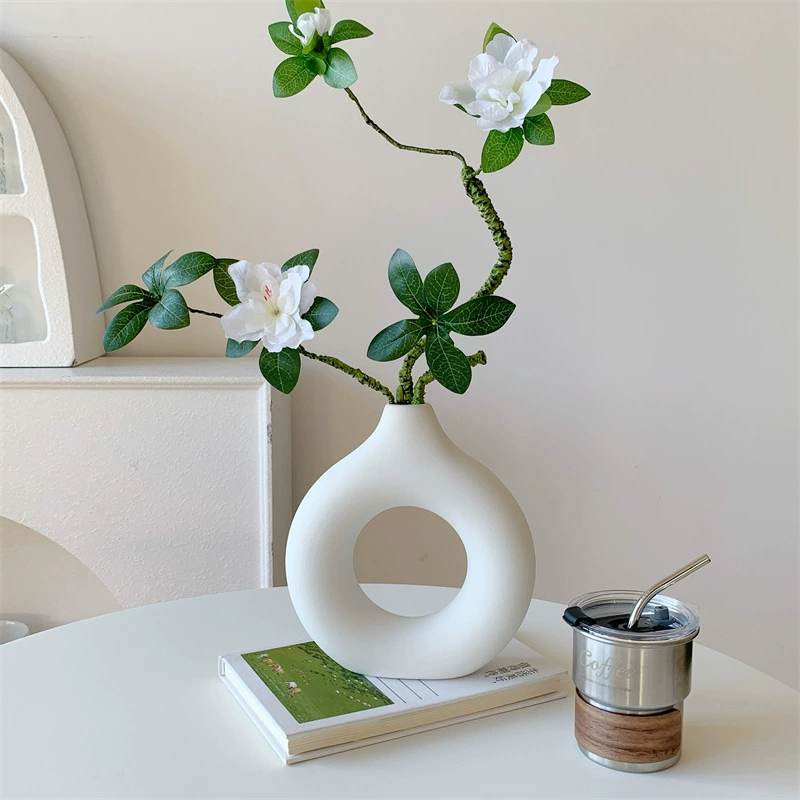 Creative white brand donut, set, simple and elegant design, 3 piece set