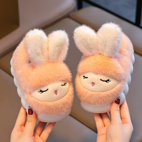 Cute rabbit bag cotton shoes - orange