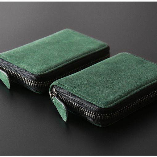 Titular de la tarjeta titular de la tarjeta de gamuza de los hombres exquisito anti-desgaussing multifuncional titular de la tarjeta pequeña bolsa de identificación titular de la tarjeta billetera hembra