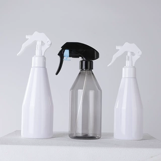 供应/200ml/250lml/300ml直圆斜肩白 黑色PET材质塑料瓶手枪喷雾