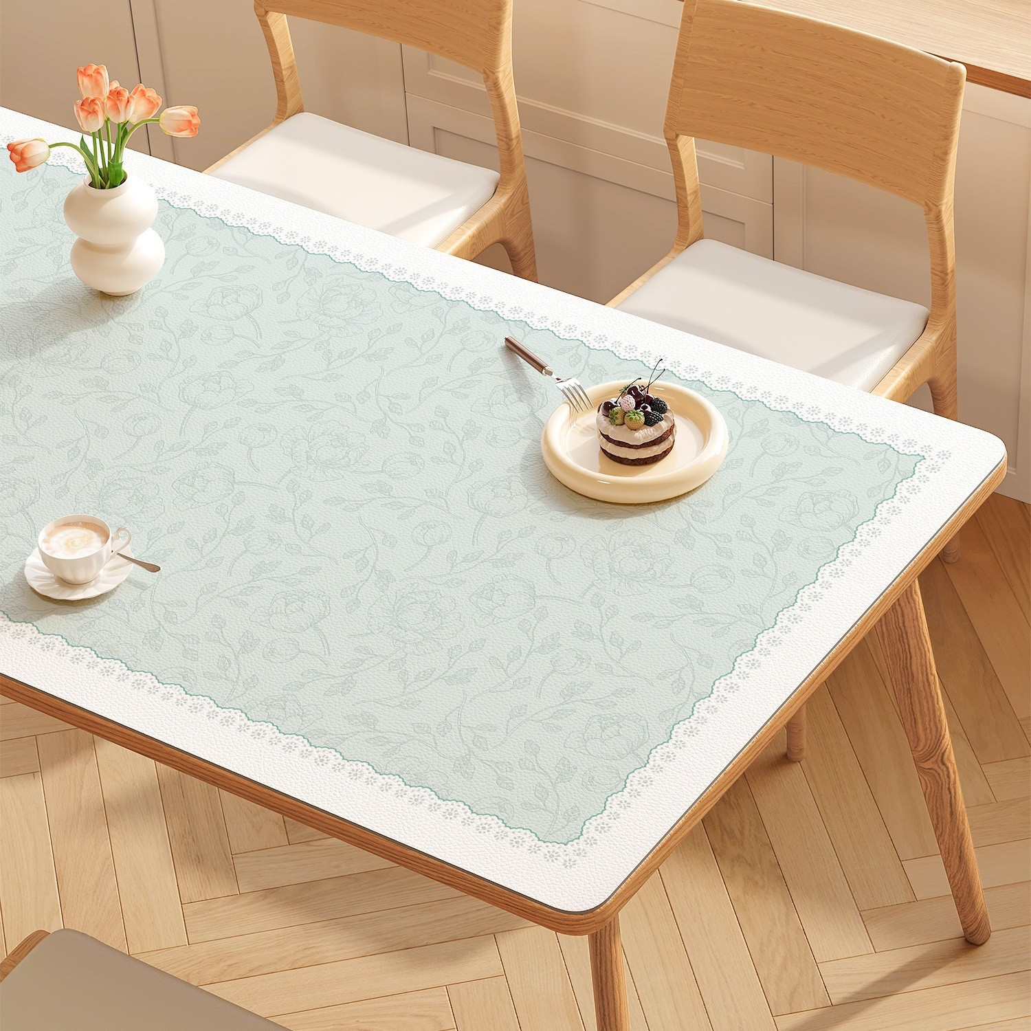 Dopamine Dining Table Mat, Atmospheric Small Tablecloth, Waterproof, Oil-Proof, No-Wash, Heat-Resistant, High-Temperature Resistant, Insulated Coffee Table Protector
