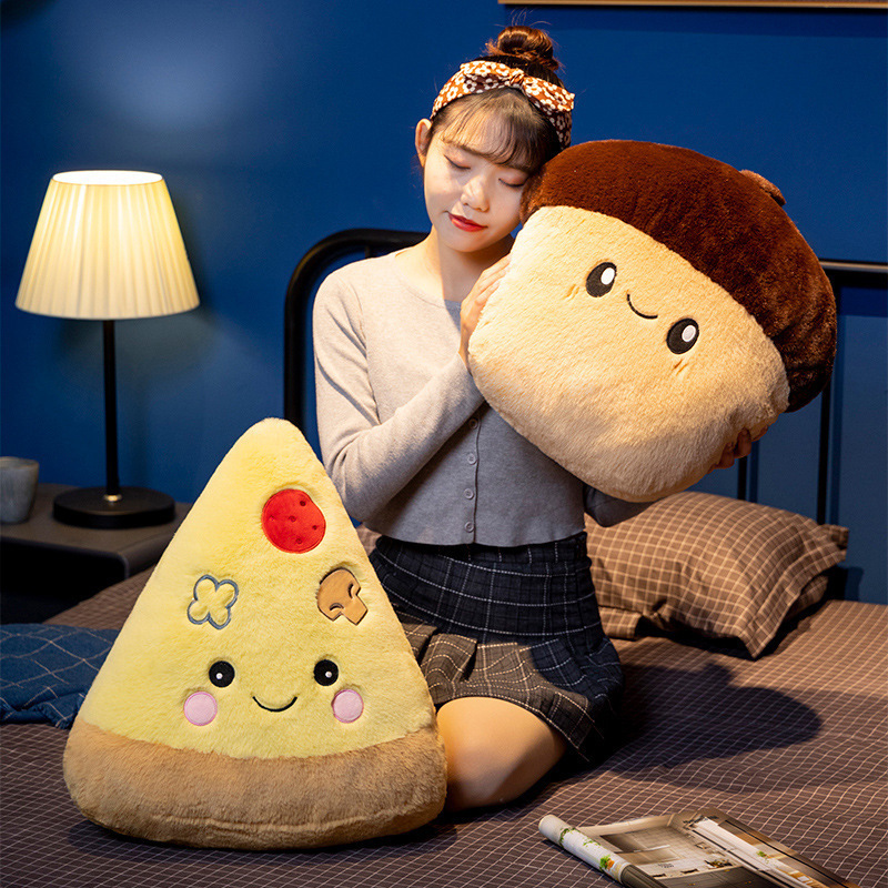 Alimentos de dibujos animados almohadas lindas pizza burrito grande entretenimiento cabeza de cama cintura decoración sofá almohadas niños niñas