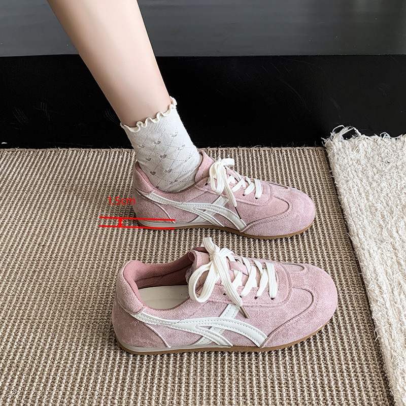 Zapatos de entrenamiento de mujer, primavera y otoño nuevos zapatos de suela suave, altura transpirable, zapatos de suela gruesa, zapatos de muffin, zapatos de skate de mujer