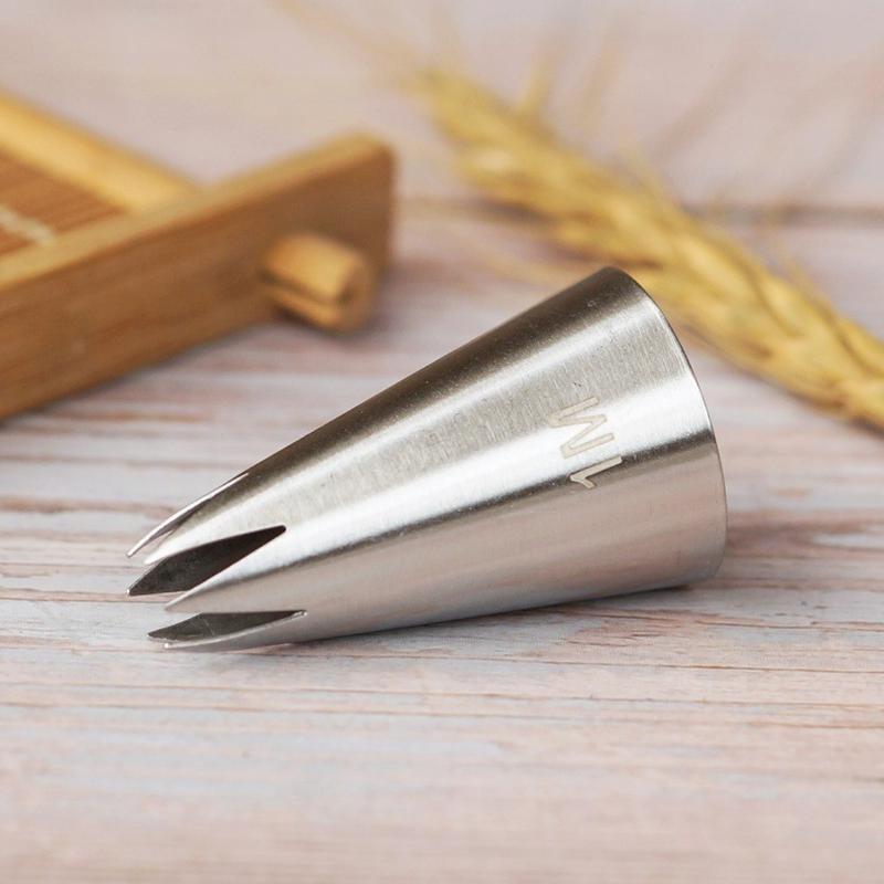 Manufacturer Medium 1M Flower Tip Rose Flower Tip Straight 6-Teeth Cookie Flower Tip 304 Stainless Steel