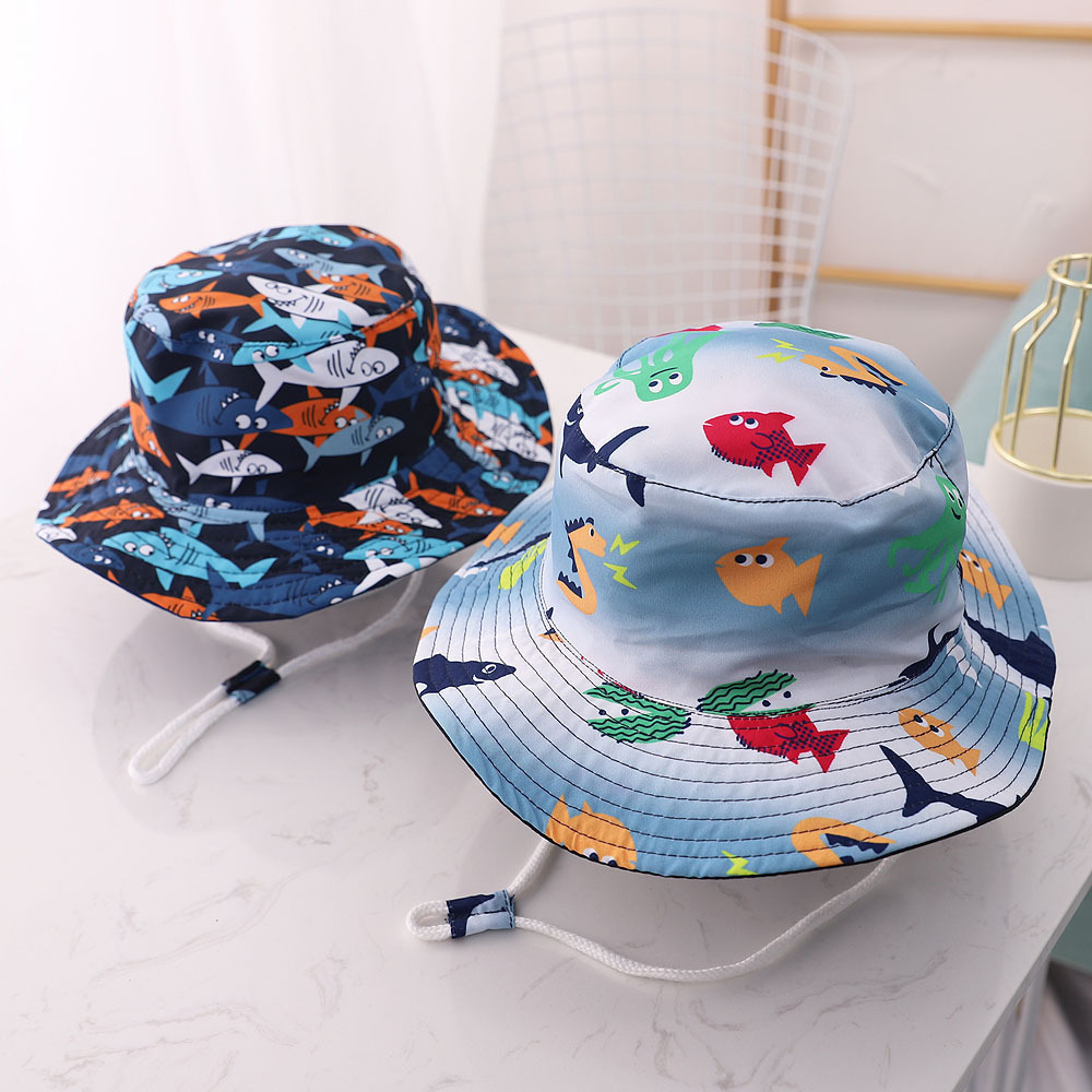 Unisex Cotton Baby Bucket Hat Spring Summer Animal Pattern_voghion.com