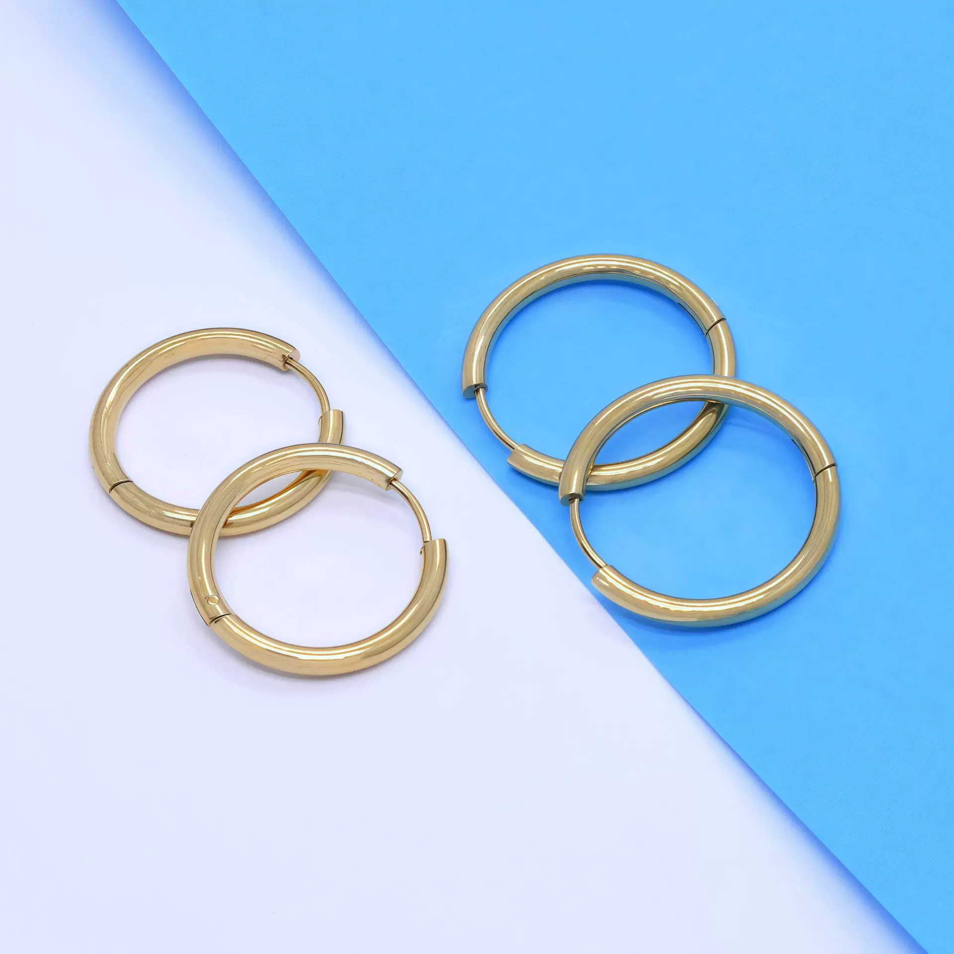 厂家直销跨境韩版线圈耳环耳扣男女耳钉小众设计日常百搭小额批发