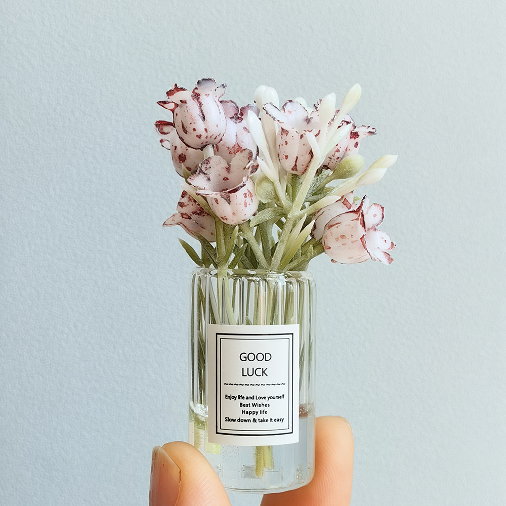 [Actualización] 6 puntos 8 OB11 bJD BLYTHE casa de muñecas mini miniatura modelo accesorios jarrón jazmín