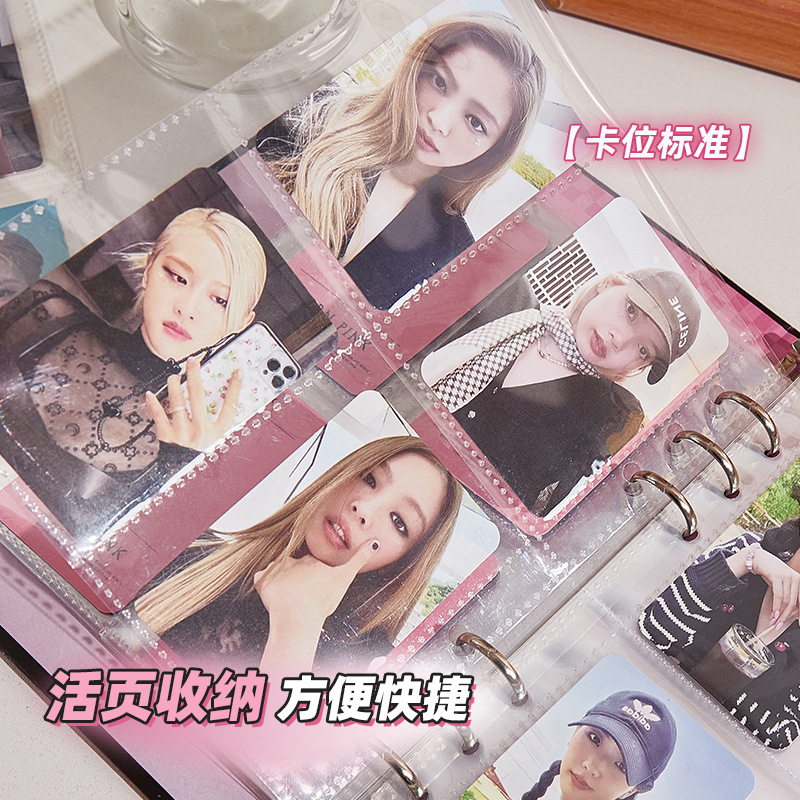 Tarjetas de tendencia retro americana 4 páginas de papel de palacio de alto valor de la cara tarjetas de almacenamiento de niñas 3 pulgadas álbumes de fotos