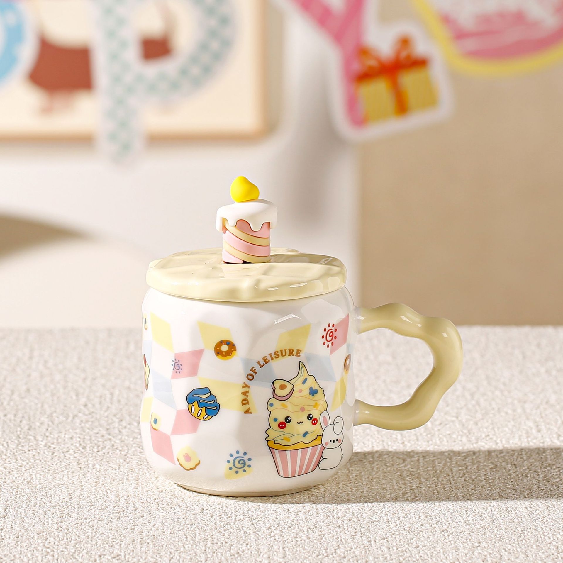 Taza de helado con diseño de perro salchicha, adorable taza de cerámica para beber, taza de café para oficina, con logo personalizado image 9