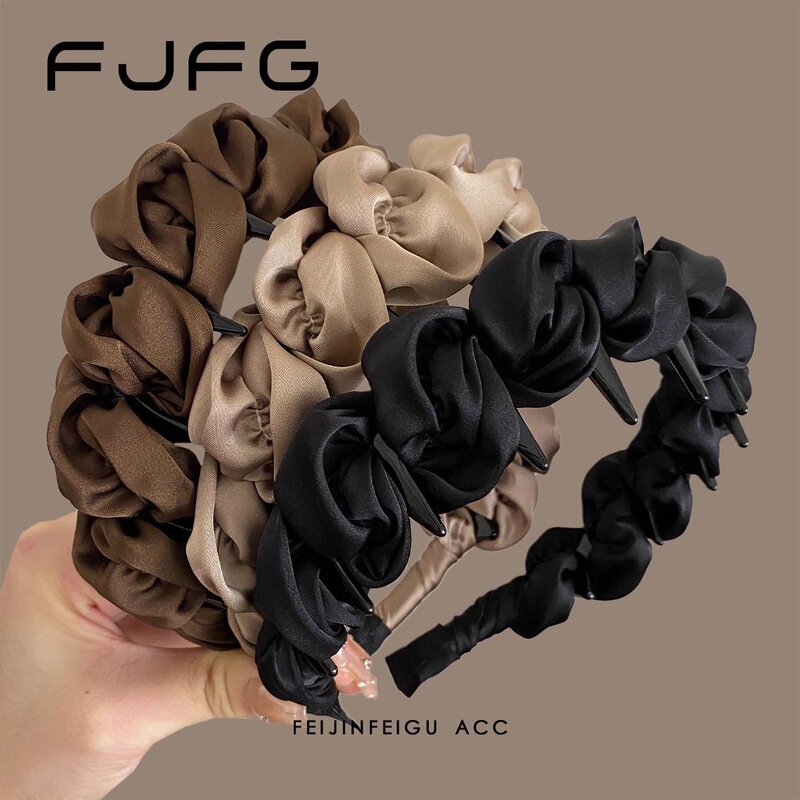 Pleated Wave Hairband for Women 2025 New Anti-Slip Toothed Classy High-Top Artifact Hairpin Classy Headband Hair Accessories