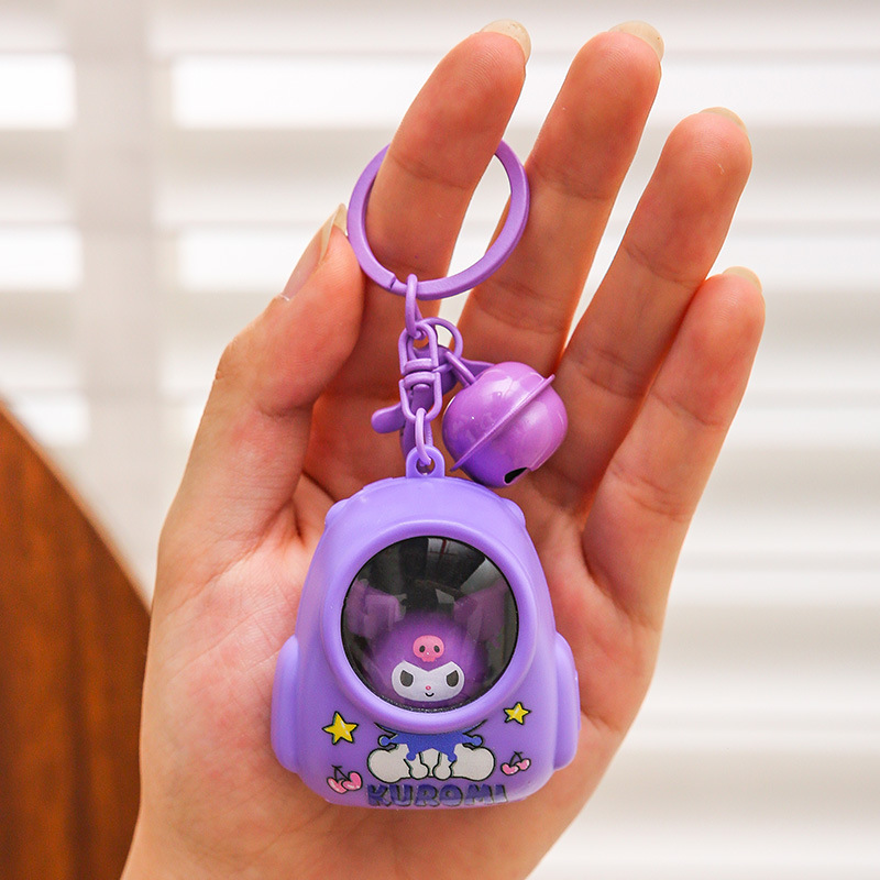 Luminiscente Sanrio mochila luz nocturna llavero Kuolomi lindas mochila luminiscente llavero pequeño regalo al por mayor