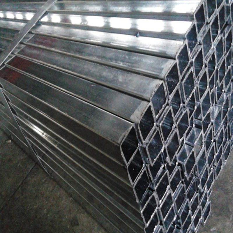 山东方扁管材 家具用薄壁方管 栏杆扶手装饰镀带家具管