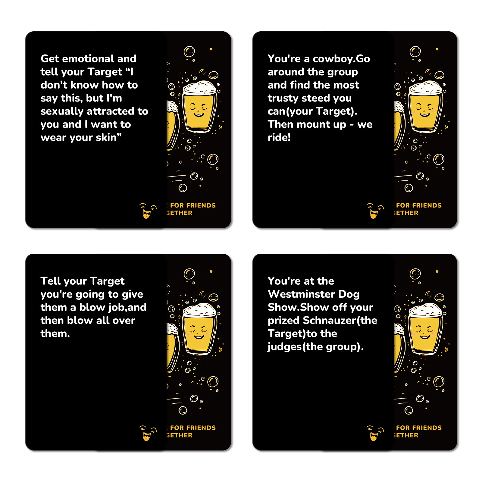 Interactive Party Game Cards For Laughing People Social Gatherings_voghion.com