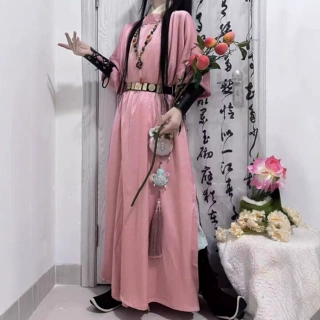 原创汉服唐制圆领袍男女同款2026新款春秋薄款侠客风日常古风套装