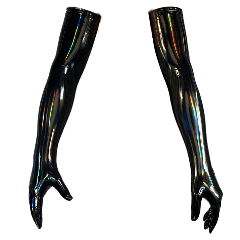 High-Elastic Iridescent Shiny Leather Gloves European and American Punk Street Dance Pu Gloves Lingerie Manufacturer Wholesale 6925 High-Elastic Iridescent Shiny Leather Gloves European and American Punk Street Dance Pu Gloves Lingerie Manufacturer Wholesale 6925
